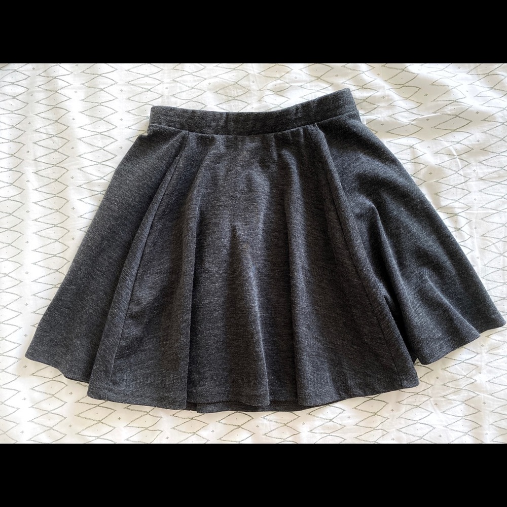 Cotton On charcoal high waist gray skater skirt in XS
